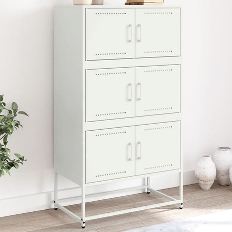 Vidaxl dressoir 68,5x38,5x123,5 cm staal wit