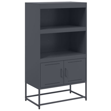Vidaxl hoge kast 68,5x38,5x123,5 cm staal antracietkleurig