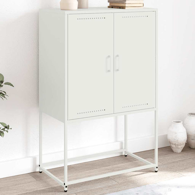 Vidaxl hoge kast 68,5x38,5x107 cm staal wit