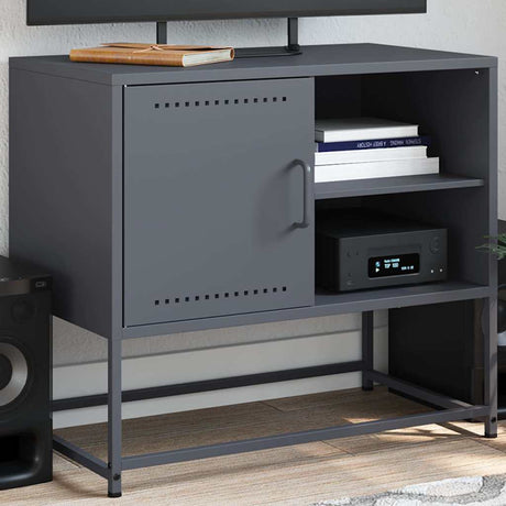 Vidaxl tv-meubel 68x39x60,5 cm staal antracietkleurig
