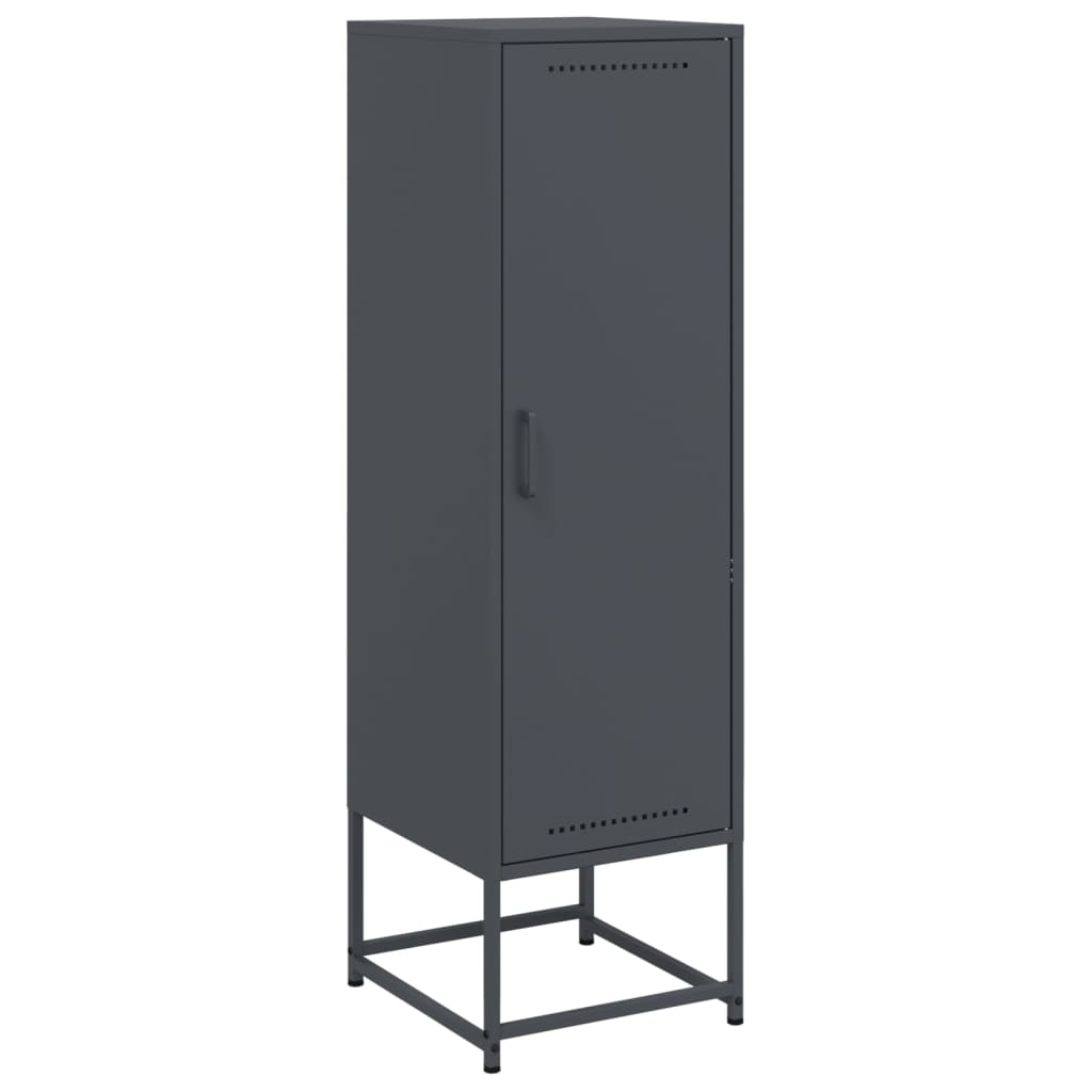 Vidaxl hoge kast 36x39x123 cm staal antracietkleurig