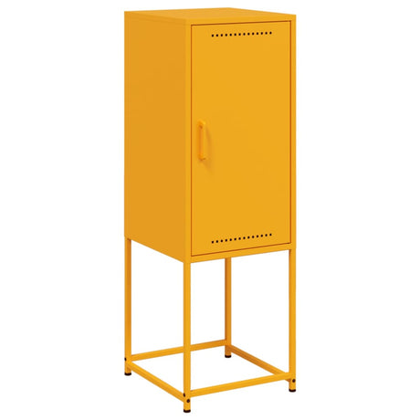 Vidaxl hoge kast 36x39x107 cm staal mosterdgeel