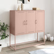 Vidaxl hoge kast 100,5x39x107 cm staal roze