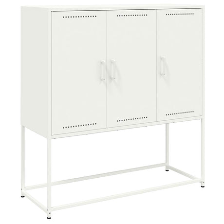 Vidaxl hoge kast 100,5x39x107 cm staal wit