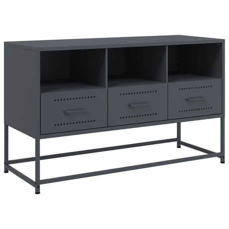 Vidaxl tv-meubel 100,5x39x60,5 cm staal antracietkleurig