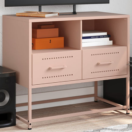 Vidaxl tv-meubel 68x39x60,5 cm staal roze