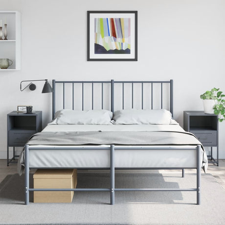 Vidaxl nachtkastjes 2 st 36x39x60,5 cm staal antracietkleurig