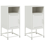 Vidaxl nachtkastjes 2 st 36x39x78 cm staal wit