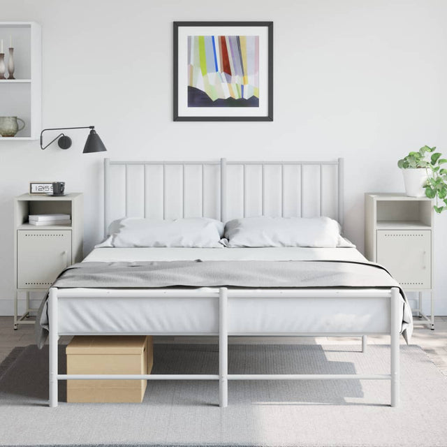 Vidaxl nachtkastjes 2 st 36x39x78 cm staal wit