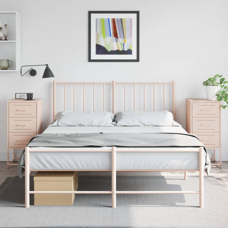 Vidaxl nachtkastjes 2 st 36x39x78 cm staal roze