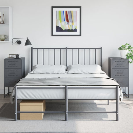 Vidaxl nachtkastjes 2 st 36x39x78 cm staal antracietkleurig