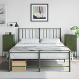 Vidaxl nachtkastjes 2 st 36x39x78 cm staal olijfgroen
