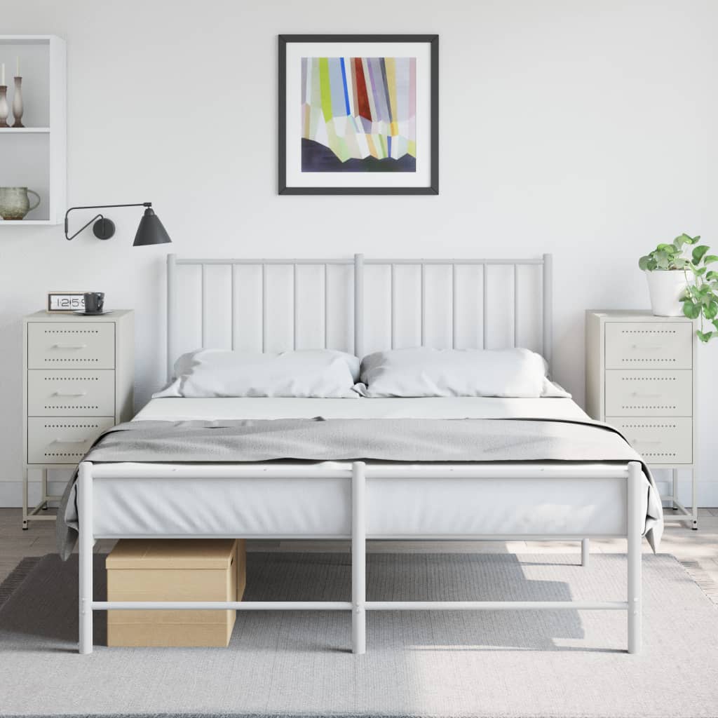 Vidaxl nachtkastjes 2 st 36x39x78 cm staal wit