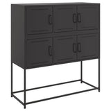 Vidaxl dressoir 100,5x39x107 cm staal zwart
