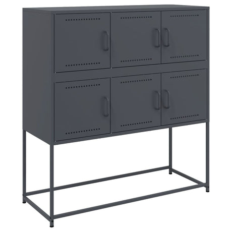 Vidaxl dressoir 100,5x39x107 cm staal antracietkleurig