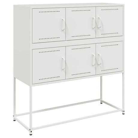 Vidaxl dressoir 100,5x39x107 cm staal wit