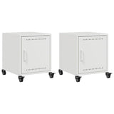 Vidaxl nachtkastjes 2 st 36x39x43,5 cm staal wit