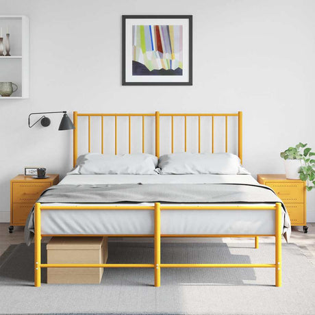Vidaxl nachtkastjes 2 st 36x39x43,5 cm staal mosterdgeel