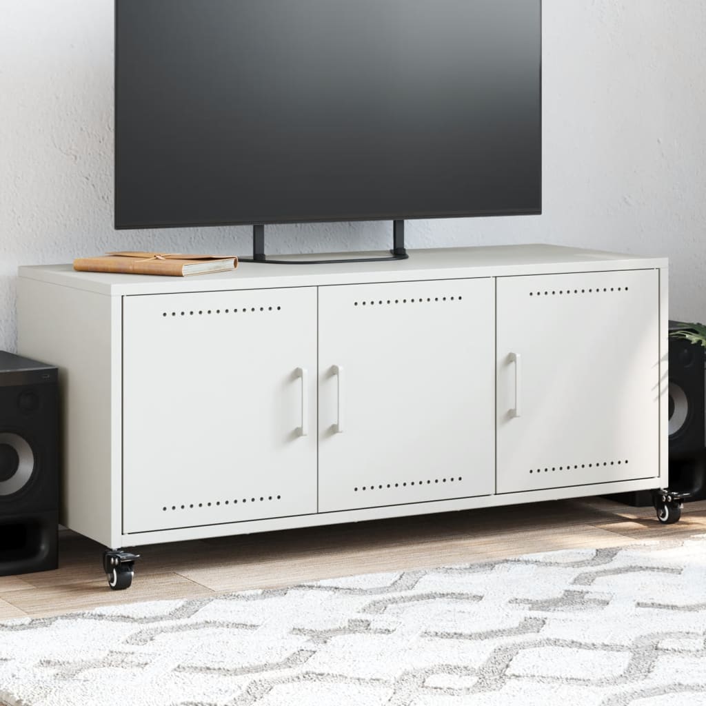Vidaxl tv-meubel 100,5x39x43,5 cm staal wit