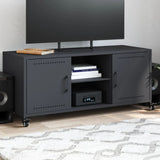 Vidaxl tv-meubel 100,5x39x43,5 cm staal antracietkleurig
