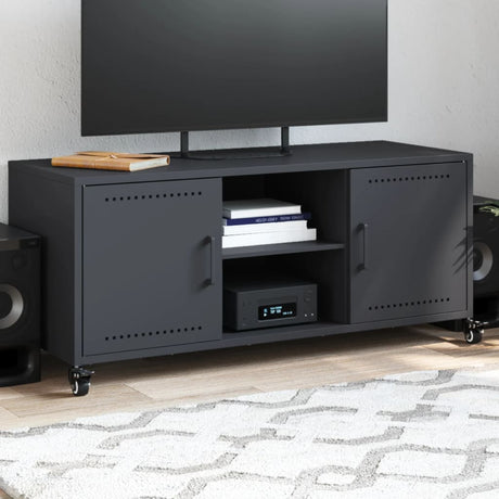 Vidaxl tv-meubel 100,5x39x43,5 cm staal antracietkleurig