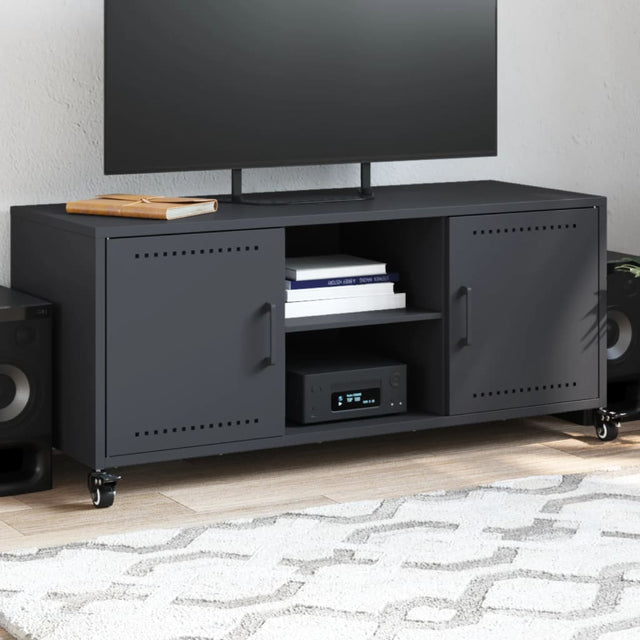 Vidaxl tv-meubel 100,5x39x43,5 cm staal antracietkleurig
