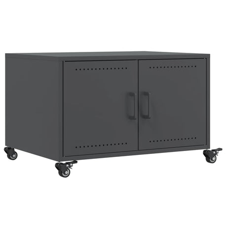 Vidaxl salontafel 68x50x43,5 cm staal antracietkleurig