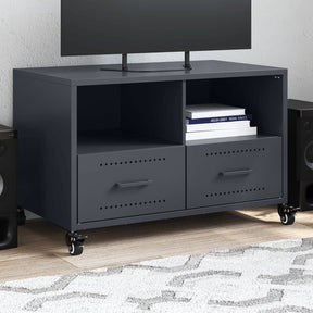 Vidaxl tv-meubel 68x39x43,5 cm staal antracietkleurig