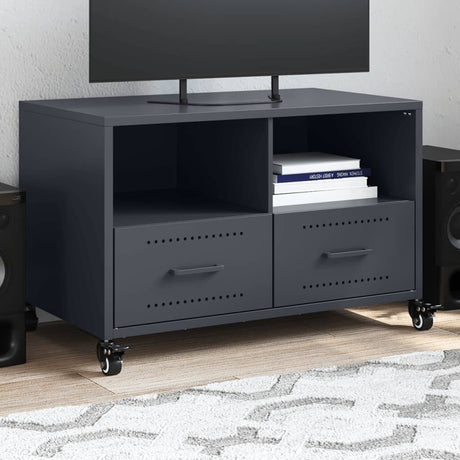 Vidaxl tv-meubel 68x39x43,5 cm staal antracietkleurig