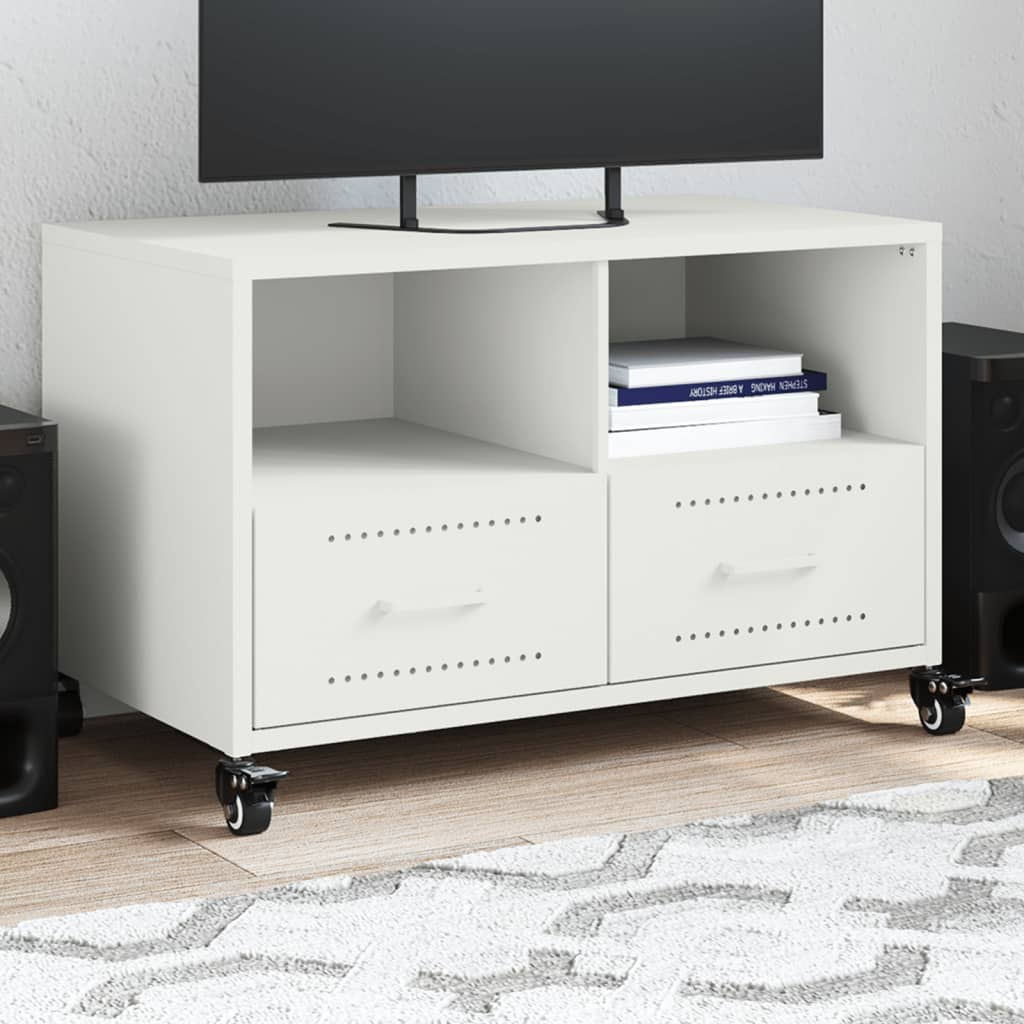 Vidaxl tv-meubel 68x39x43,5 cm staal wit