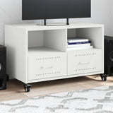 Vidaxl tv-meubel 68x39x43,5 cm staal wit