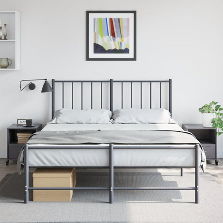 Vidaxl nachtkastjes 2 st 36x39x43,5 cm staal antracietkleurig