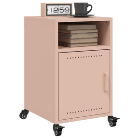 Vidaxl nachtkastjes 2 st 36x39x59 cm staal roze