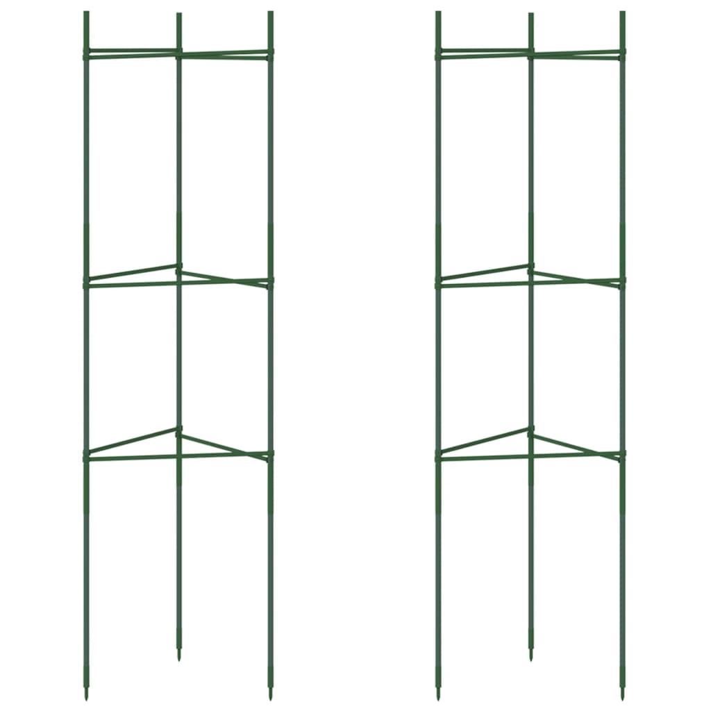 Vidaxl tomatenkooi 2 st 116 cm staal en polypropeen