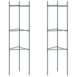 Vidaxl tomatenkooi 2 st 116 cm staal en polypropeen