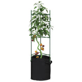 Vidaxl tomatenkooi met plantenzak 2 st 116 cm staal en polypropeen