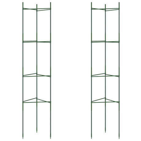 Vidaxl tomatenkooi 2 st 154 cm staal en polypropeen