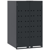 Vidaxl opbergruimte voor enkele afvalbak antraciet 69x79x117 cm staal