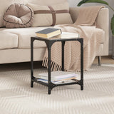 Vidaxl salontafel met transparant glazen blad 30x30x40 cm staal