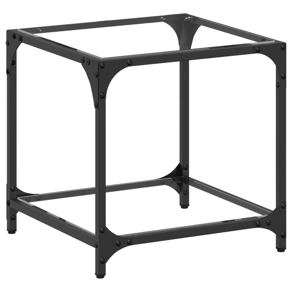 Vidaxl salontafel met transparant glazen blad 40x40x40 cm staal