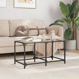 Vidaxl salontafel met transparant glazen blad 78,5x40x40 cm staal