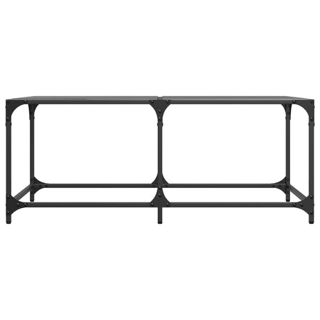 Vidaxl salontafel met zwart glazen blad 98,5x50x40 cm staal