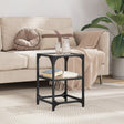 Vidaxl salontafel met transparant glazen blad 30x30x45 cm staal