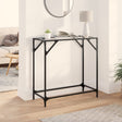 Vidaxl wandtafel met transparant glazen blad 80x35x81 cm staal