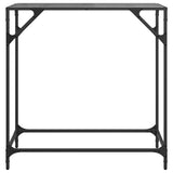 Vidaxl wandtafel met zwart glazen blad 80x35x81 cm staal