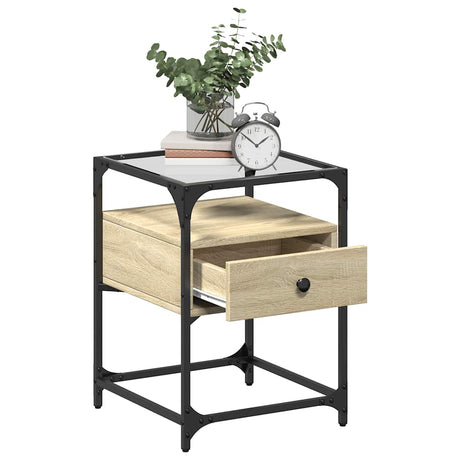 Vidaxl nachtkastjes 2 st 40x40x55 cm bewerkt hout sonoma eikenkleurig