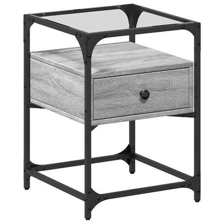 Vidaxl nachtkastjes 40x40x55 cm bewerkt hout grijs sonoma