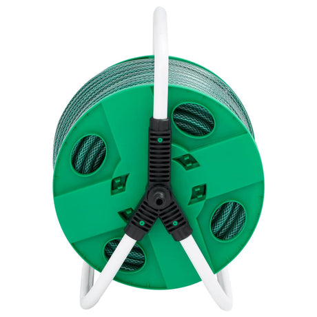 Vidaxl slanghaspel vrijstaand met 20 m slang pvc groen