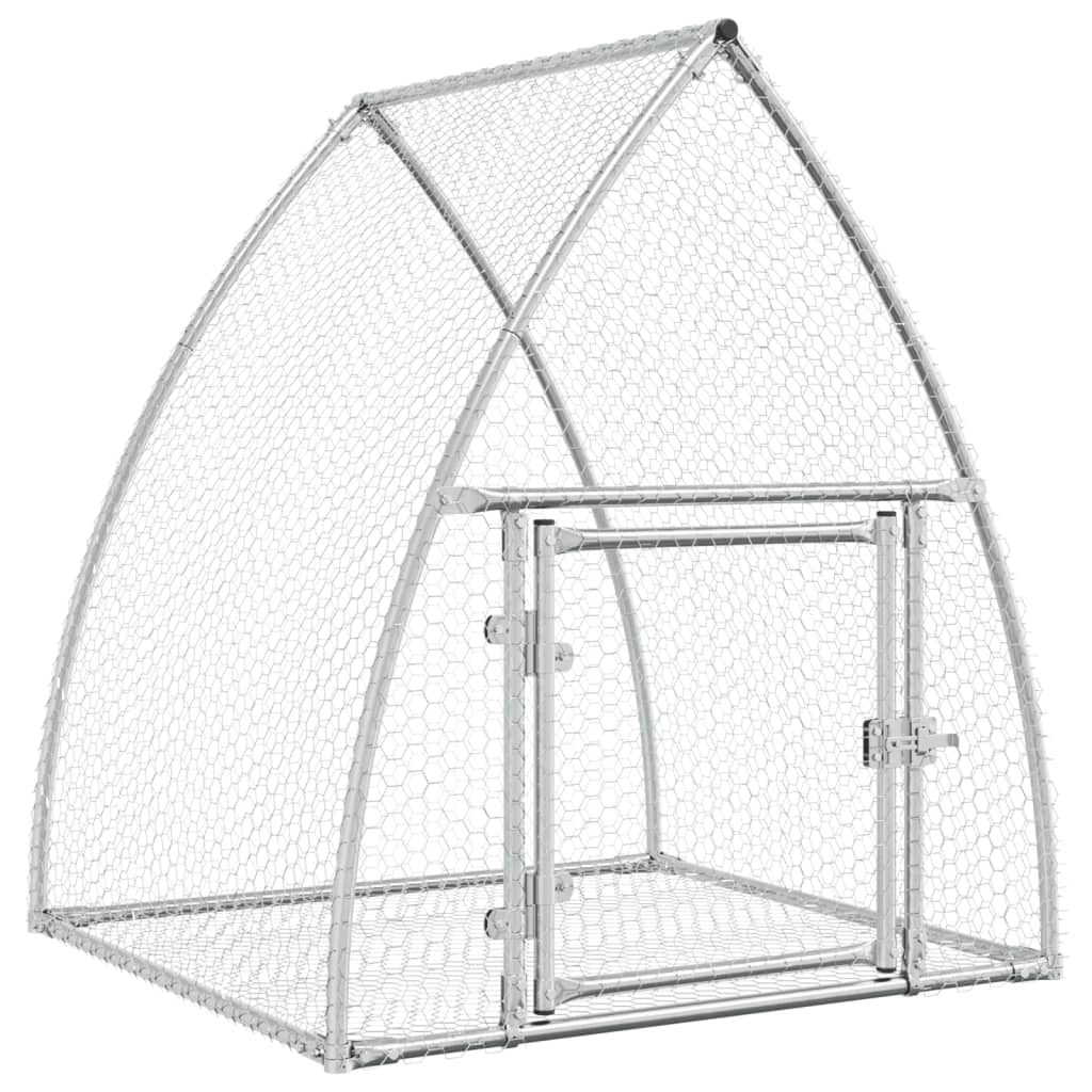 Vidaxl konijnenhok 105x100x120 cm gegalvaniseerd staal zilverkleurig