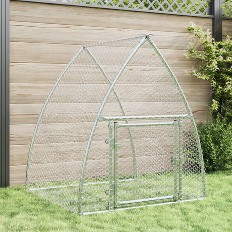 Vidaxl konijnenhok 105x100x120 cm gegalvaniseerd staal zilverkleurig